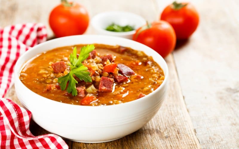 Smoky Paprika & Tomato Lentil Soup Recipe