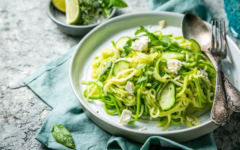 Zucchini Noodles with Creamy Avocado Pesto Recipe