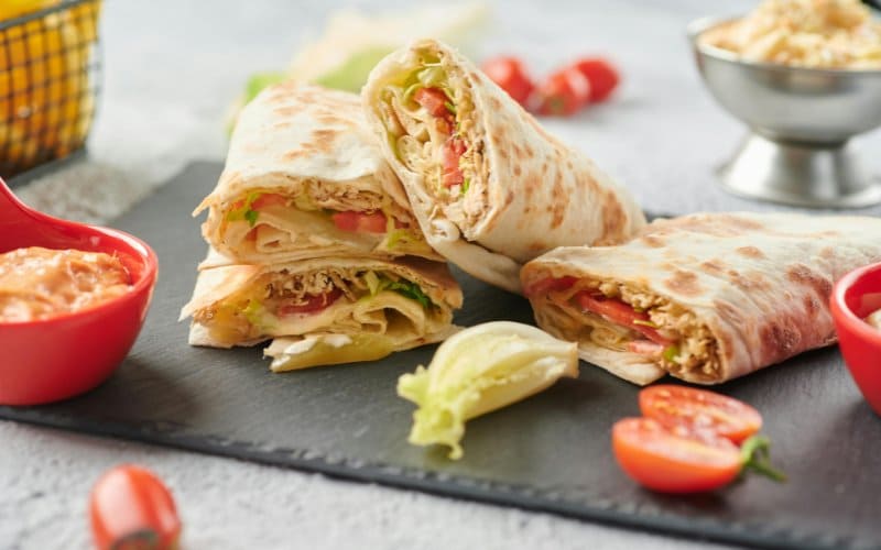Mediterranean Veggie Hummus Wrap Recipe