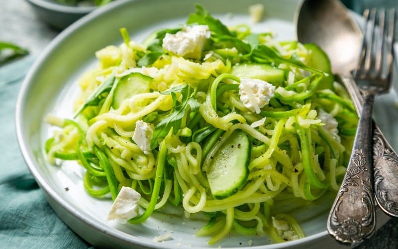 Avocado Zoodles with Basil Pesto Recipe