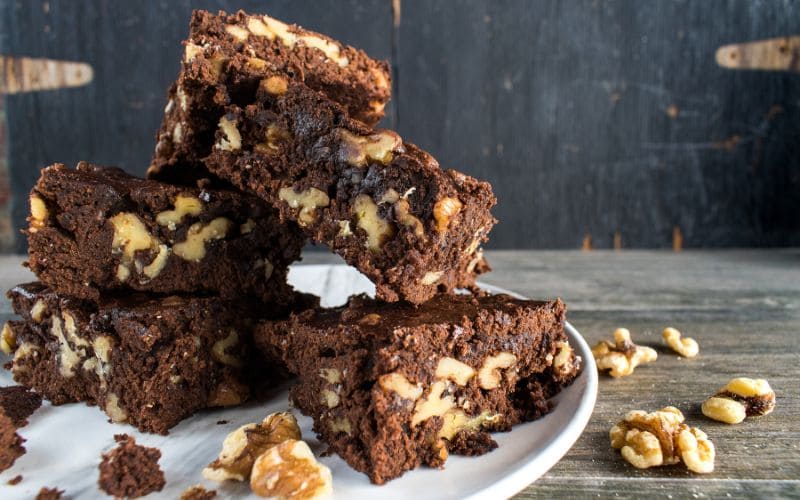Banana Walnut Vegan Brownies Recipe