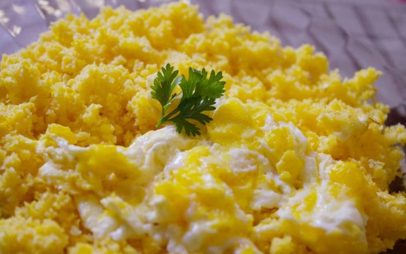 Cheesy Chickpea Flour Scramble Recipe