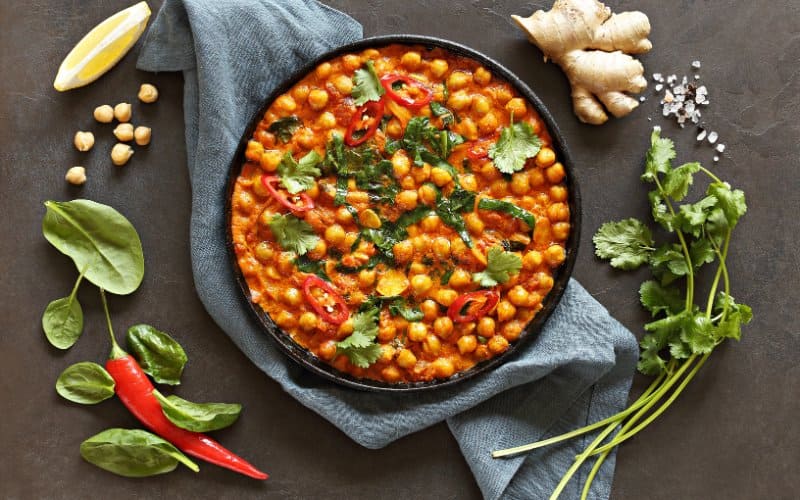 Chickpea and Spinach Coconut Curry Recipe