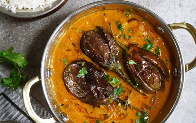 Eggplant and Spinach Curry Recipe