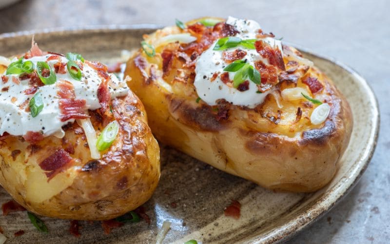 Stuffed and Smothered Baked Potatoes Recipe