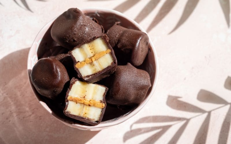 Frozen Banana Bites with Almond Butter Drizzle Recipe