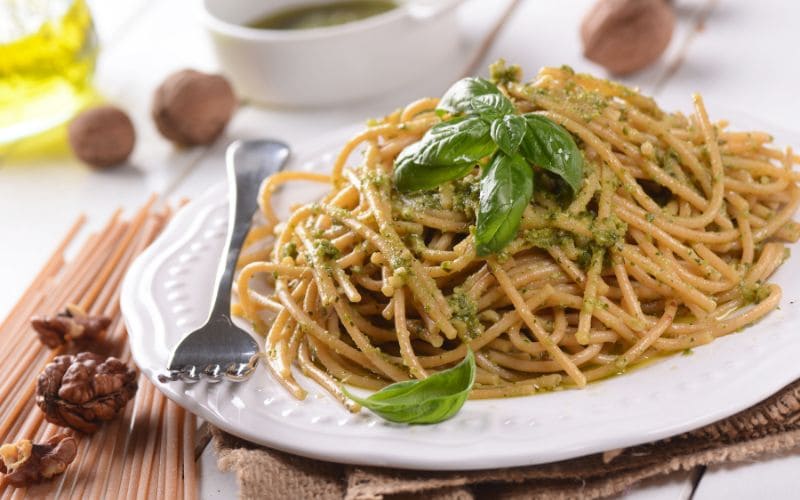 Spaghetti Squash with Walnut Pesto Recipe
